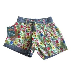 NWT Frugi 🌈 Girls Rosaline Reversible Shorts 4/5